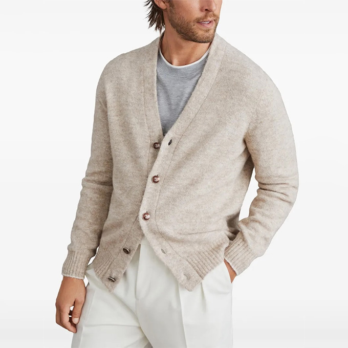brunello cucinelli silk cashmere cardigan